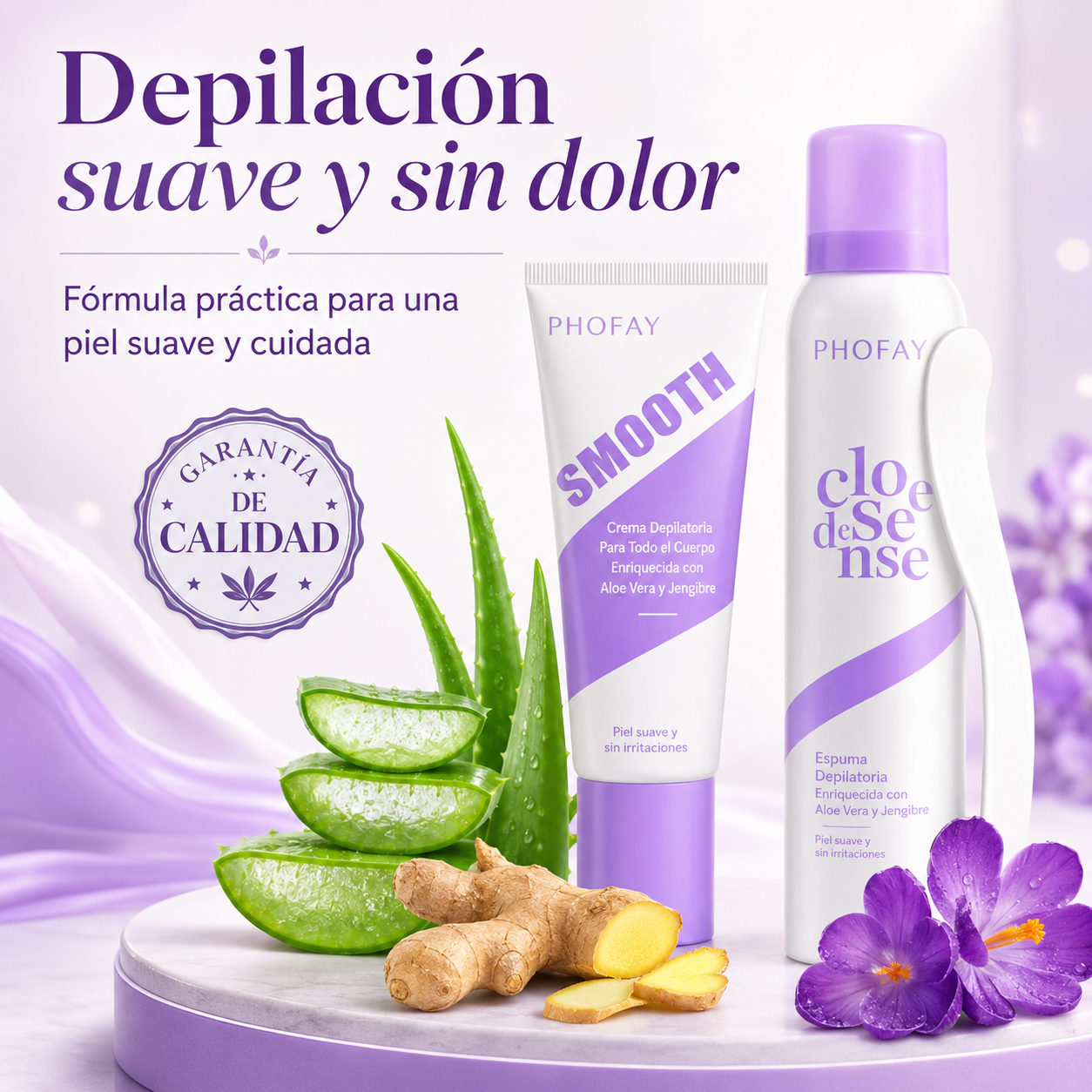 Piel suave y libre de vello en minutos, sin dolor
