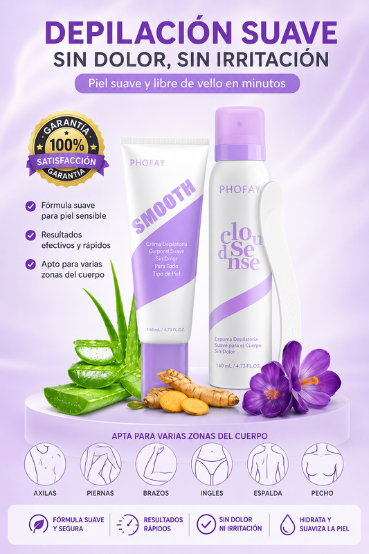 Piel suave y libre de vello en minutos, sin dolor
